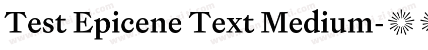 Test Epicene Text Medium字体转换